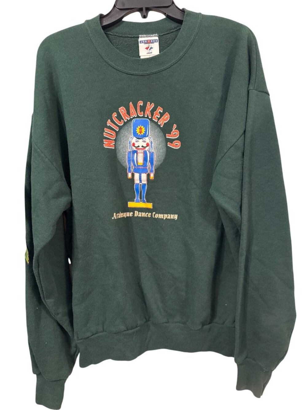 Vintage Jerzees Sweatshirt Nutcracker Green Christmas XL
